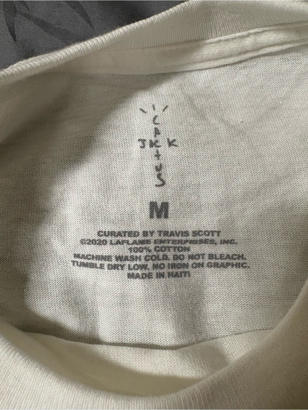 Travis Scott Cactus Jack White t-shirt Size M - Picture 2 of 3